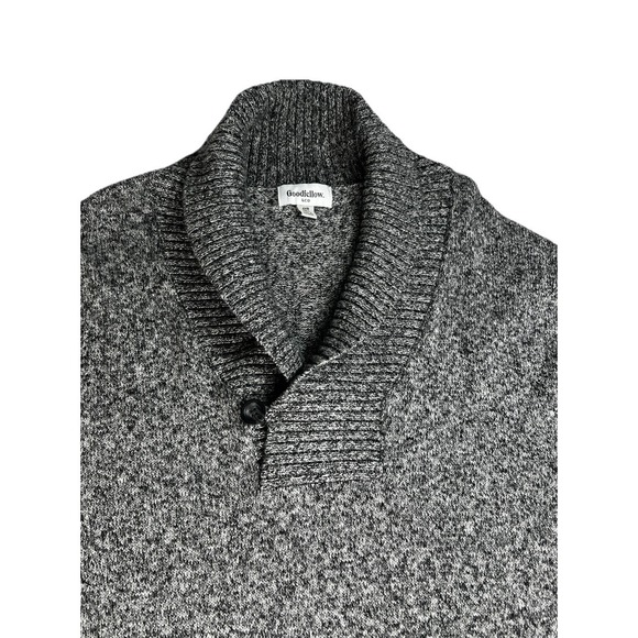 Goodfellow & Co. Men's Size 4 X B Tall Pullover Shawl Sweater Heathered Gray - Picture 2 of 11
